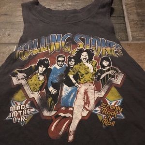 Rolling Stones Cropped Tank Top